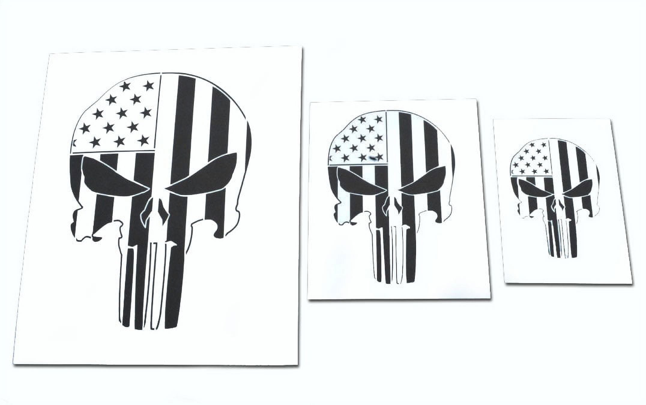 Punisher Skull Stencil Reusable Color Draw Paint Custom -  Portugal