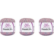 Aunt Lydia Classic Pastels Crochet - 3 Pack of 300y/274m - Cotton - Gauge 10 - Crochet