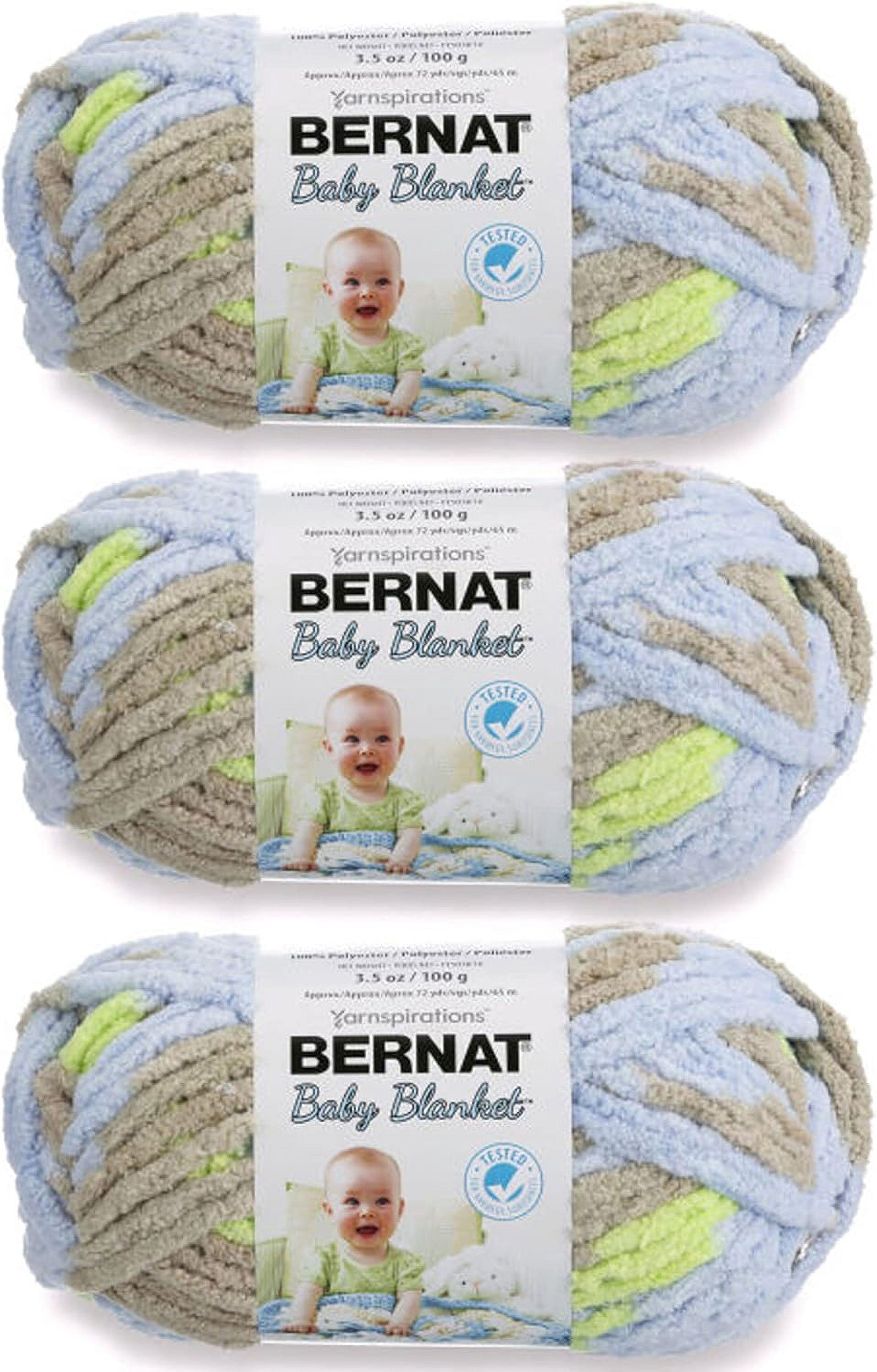 Bernat Baby Blanket Little Boy Dove Yarn - 3 Pack of 100g/3.5oz ...