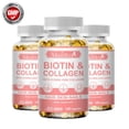 thumbnail image 1 of (3 PACK)Biotin with Collagen Supplement,Promotes Healthy Hair, Beautiful Skin, and Nail Support, Antioxidant Dietary Supplement,360 Tablets, 1 of 7