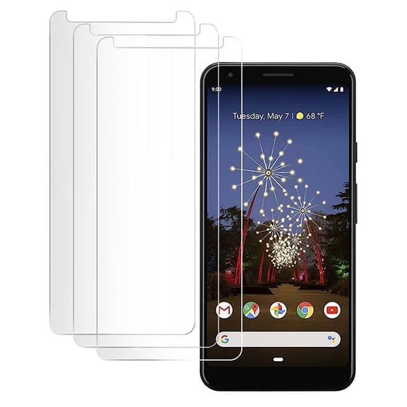 [3 PACK]!! CLEAR Tempered Glass Screen Protector Compatible with Google Pixel 3a XL