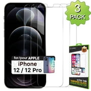 3-PACK Cellet Screen Protector for Apple iPhone 12 / 12 Pro, Premium 0.3mm 9H Hardness Tempered Glass