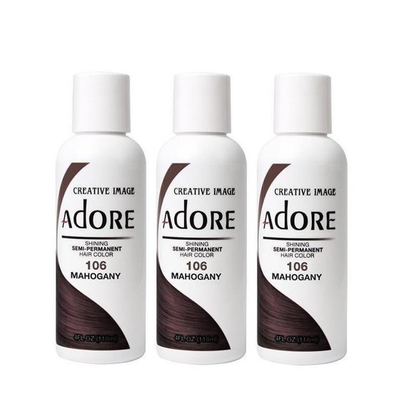 [3 PACK] Creative Images Systems Adore Semi-Permanent Hair Color [#106 MAHOGANY] * BEAUTY TALK LA *