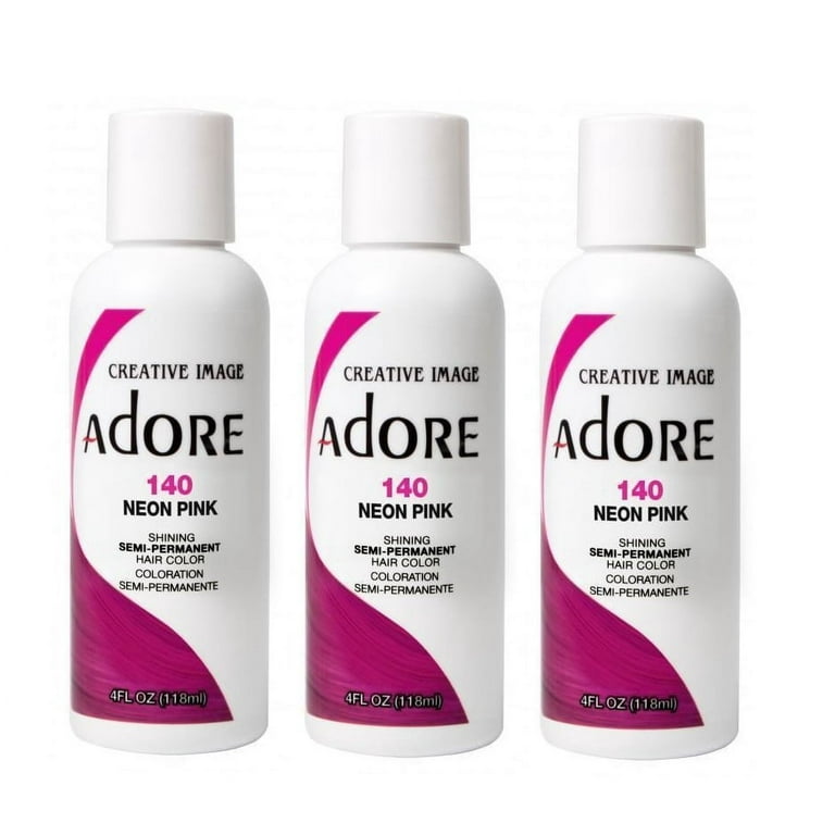[3 PACK] Creative Images Systems Adore Semi-Permanent Hair Color [#140 NEON  PINK] * BEAUTY TALK LA *