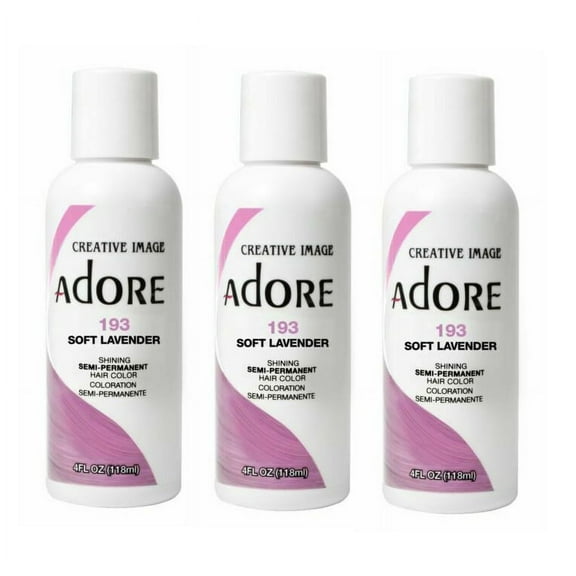 [3 PACK] Creative Images Systems Adore Semi-Permanent Hair Color [#193 SOFT LAVENDER] * BEAUTY TALK LA *