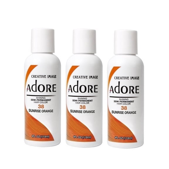 [3 PACK] Creative Images Systems Adore Semi-Permanent Hair Color [#38 SUNRISE ORANGE] * BEAUTY TALK LA *