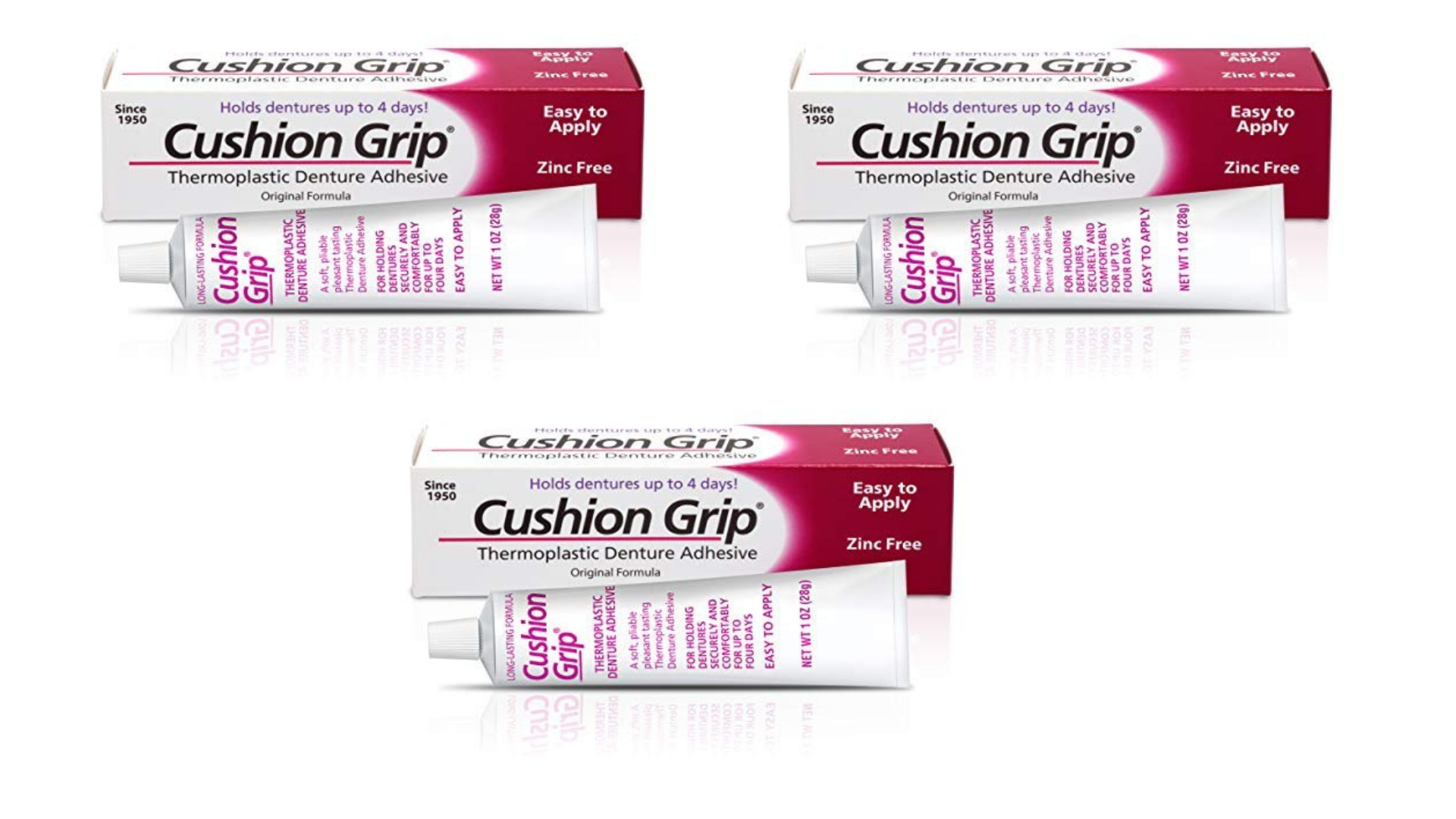 Cushion Grip LongLasting Thermoplastic Denture Adhesive, 1 oz