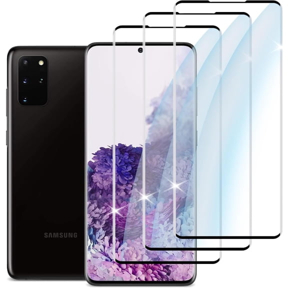 3-PACK Designed for Samsung Galaxy S20 plus Screen Protector Case Friendly, 3D Curved, Screen Protector Galaxy S20 plus Tempered Glass cell Phone Film HD Clear