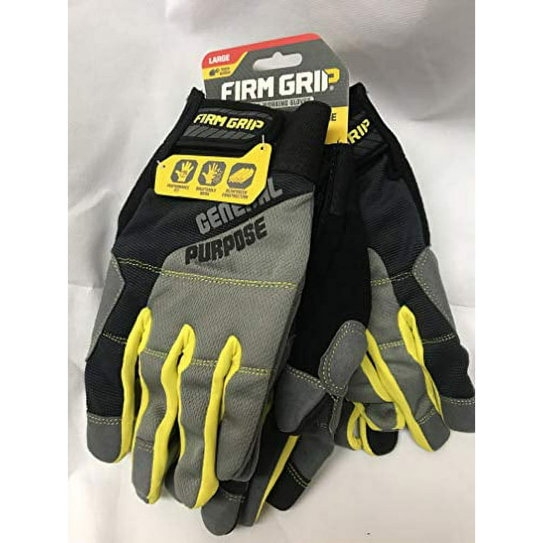 FIRM GRIP General Purpose Medium Glove, Gray/Yellow