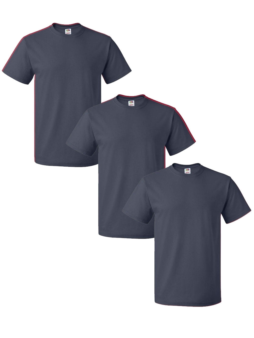 Fruit Of The Loom - 3 Pack Men's 100% Cotton T-Shirts, Navy, Large
