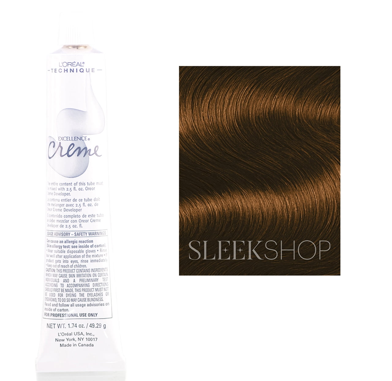 [ 3 PACK ] L'OREAL - EXCELLENCE CREAM PERMANENT HAIR COLOR [ MEDIUM GOLD BROWN #5.3 ] 1.74 Oz. * BEAUTY TALK LA *