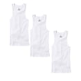 thumbnail image 1 of 3 PACK Men Tank Top Workout Athletic White A-Shirts 100% Cotton Undershirt Ribbed Size:XX-Large, 1 of 4
