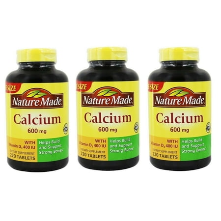 3 PACK | Nature Made 750mg Calcium Tablets, 300 ct.