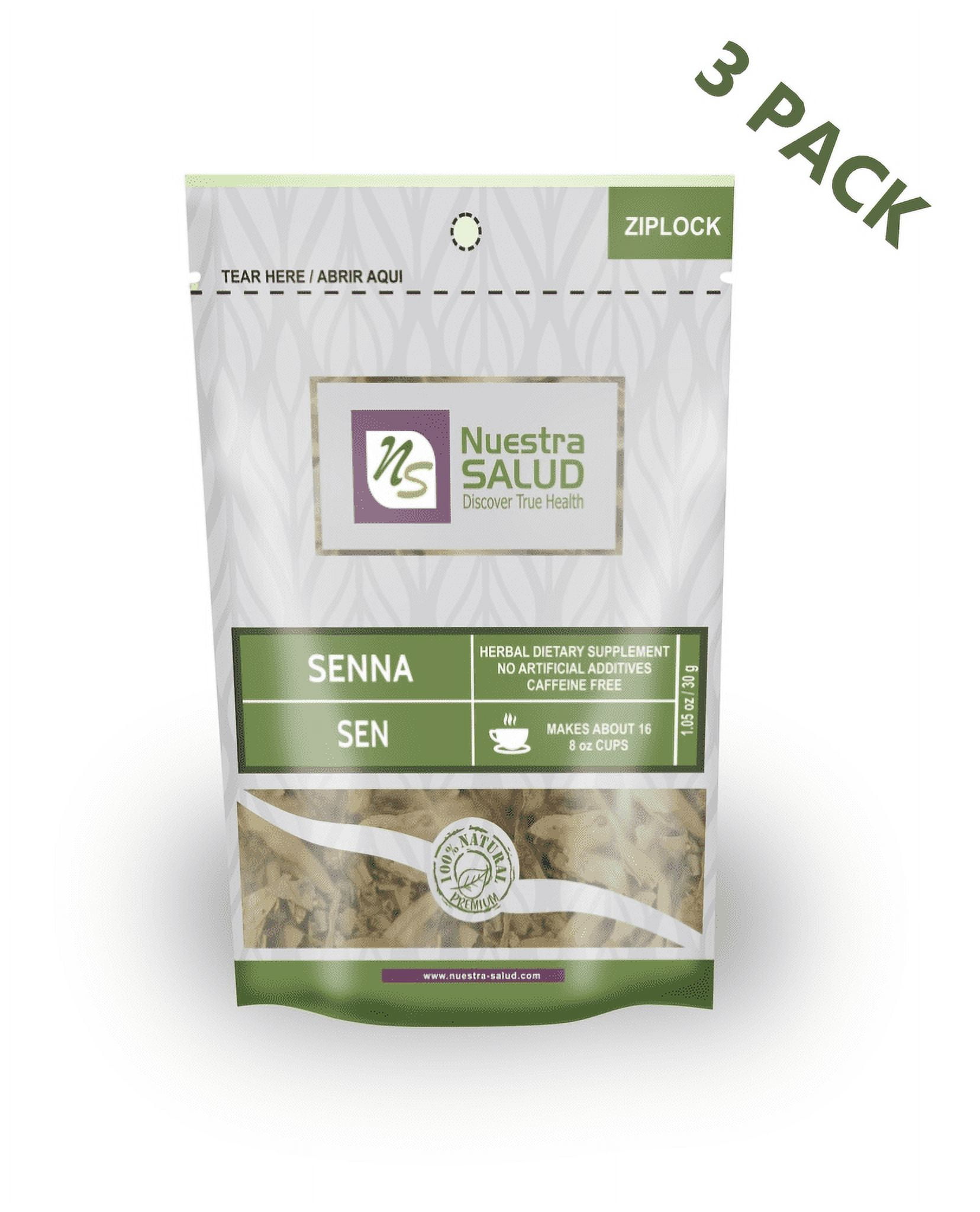 3PACK Nuestra Salud Hojas de Sen/ Senna Leaves Natural Laxative