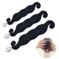 thumbnail image 1 of 3 PACK Pearl Hair Bun Maker for Women Lazy Hair Curler Bun Clips Magic Beauty Hair Hairstyle Foam Sponge Donut Maker Ponytail Bun Maker Twister Hairstyle Styling Tool Accessories, 1 of 5