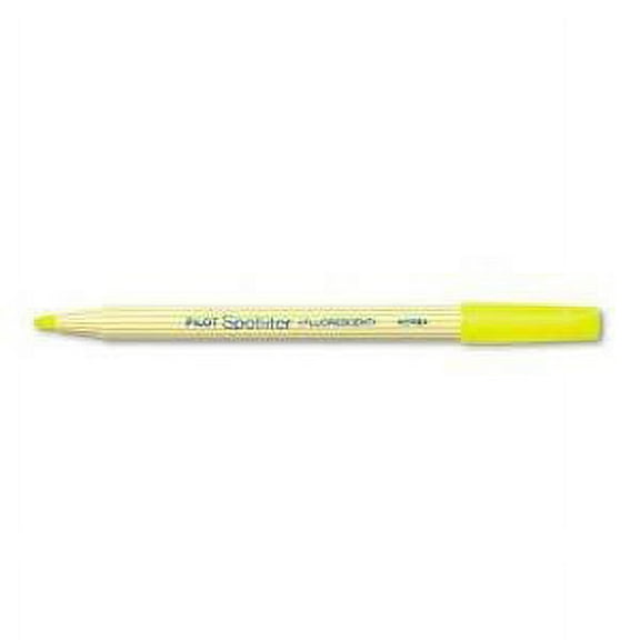 3 PACK: Pilot Spotliter Highlighters, Chisel Point, Fluorescent Yellow (PIL45011)