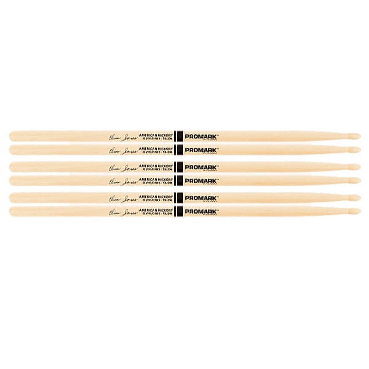 3 PACK ProMark Elvin Jones Jazz Wood Tip Hickory Drumsticks TXJZW-3