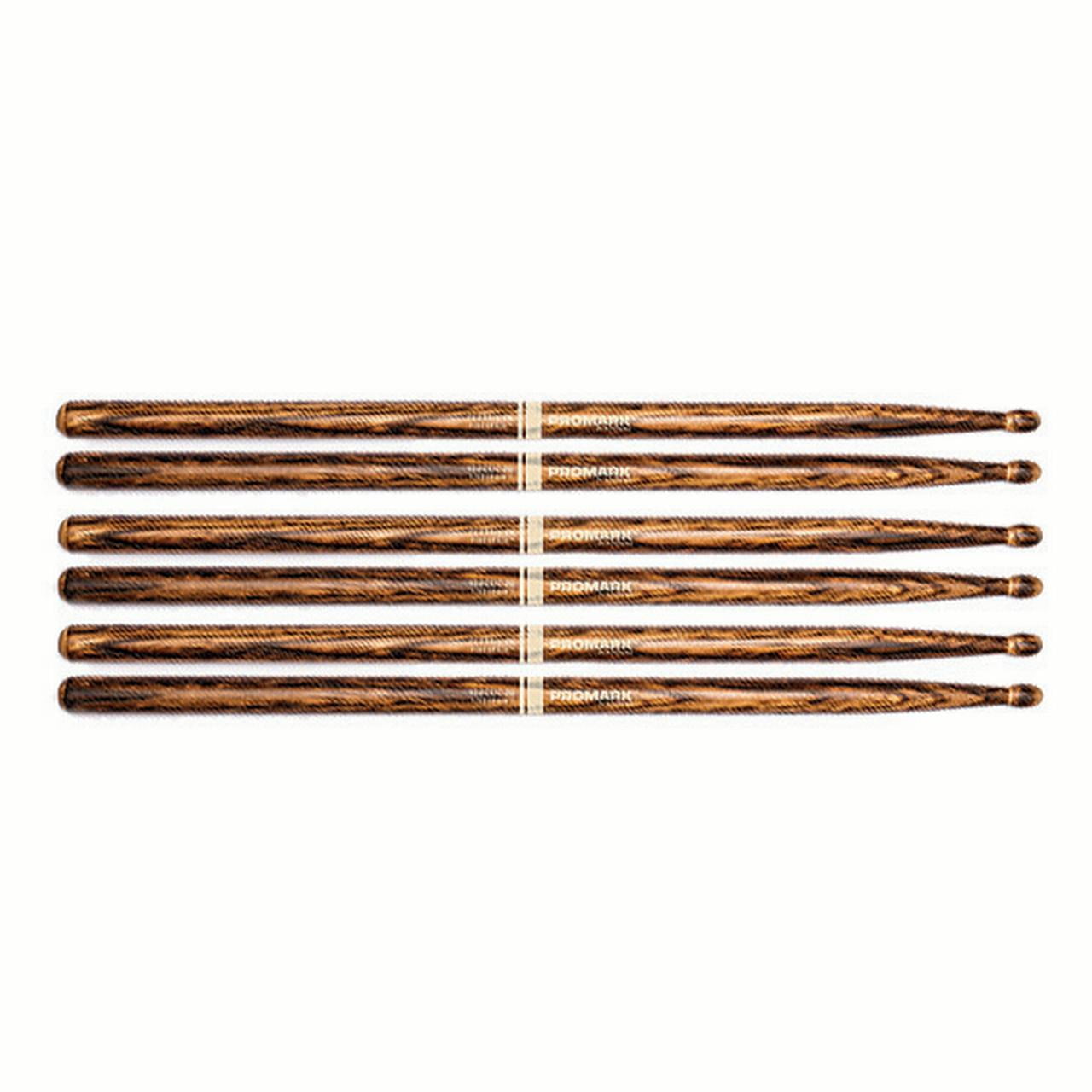 3 PACK Promark TX2BW-FG FireGrain Classic 2B Drumsticks, Oval Tip TX2BW-FG-3