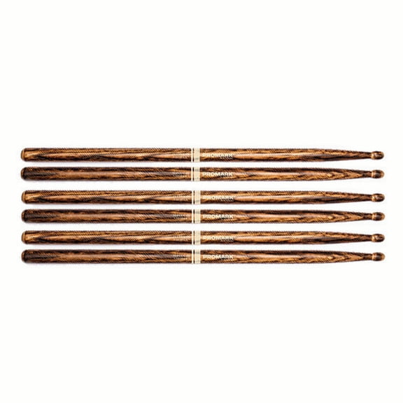 3 PACK Promark TX2BW-FG FireGrain Classic 2B Drumsticks, Oval Tip TX2BW-FG-3