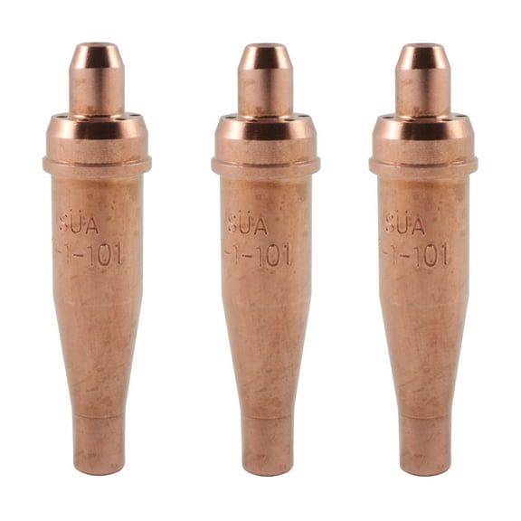 (3 PACK) SÜA - 1-101 Series Acetylene Cutting Tip - Compatible with Victor. Sizes: 000, 00 and 0