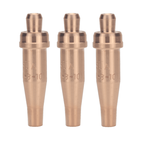 (3 PACK) SÜA - 3-101 Acetylene Cutting Tip - Compatible with Victor. Sizes: 2, 3, and 4 (SMALL TIP SERIES)