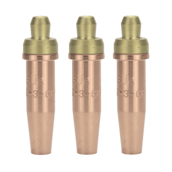 (3 PACK) SÜA - 3-GPN Propane Cutting Tip - Compatible with Victor. Sizes: 2, 3, and 4 (SMALL TIP SERIES)