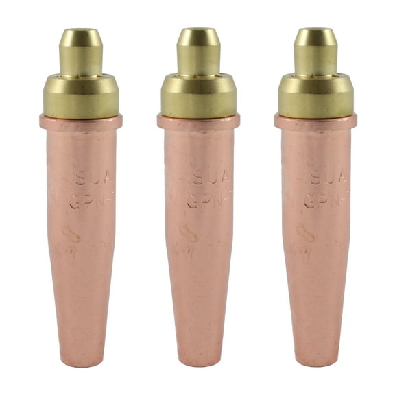 (3 PACK) SÜA - GPN Series Propane Cutting Tip - Compatible with Victor. Sizes: 4, 5 and 6