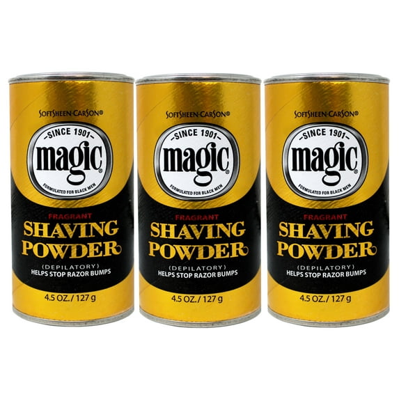 SoftSheen-Carson Fragrant Magic Shaving Powder with Fragrance, Helps Stop Razor Bumps, 4.5 OZ - 3 Pack