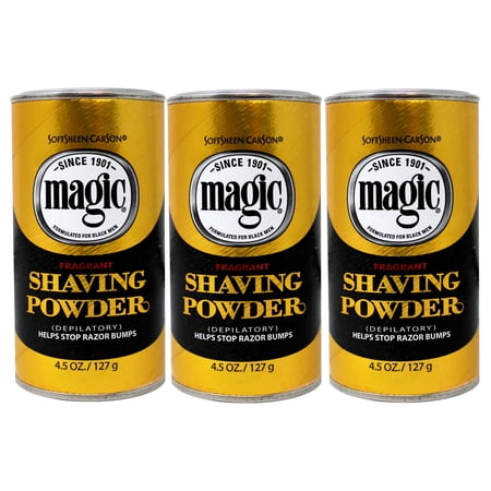SoftSheen-Carson Fragrant Magic Shaving Powder with Fragrance, Helps Stop Razor Bumps, 4.5 OZ - 3 Pack