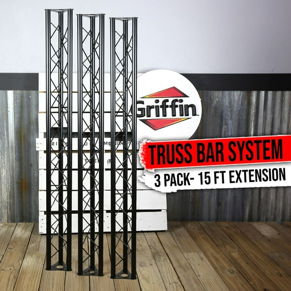 3-PACK Stage Mount Triangle Truss Extension by Griffin | 5Ft DJ Stage Lights