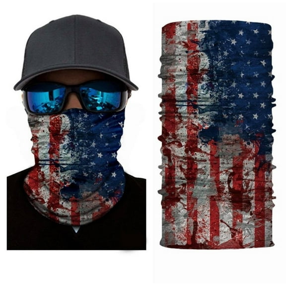 3 Pack USA Face Mask Neck Gaiter Head wear Hiking Cycling & Outdoor Activities