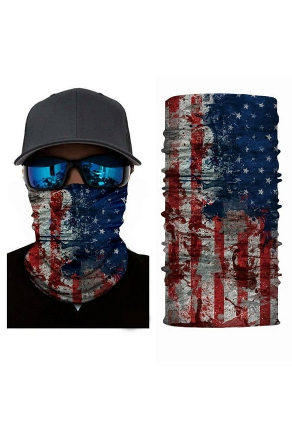 3 Pack USA Face Mask Neck Gaiter Head wear Hiking Cycling & Outdoor Activities