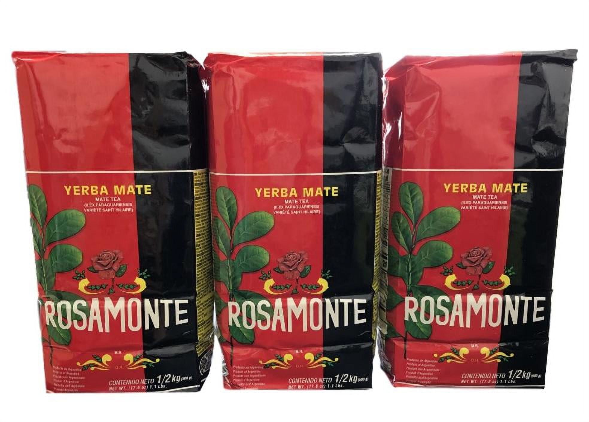 (3 PACK) Yerba Mate Rosamonte 1.1 Lbs. (500g.) each-Total 3.3 Lbs.
