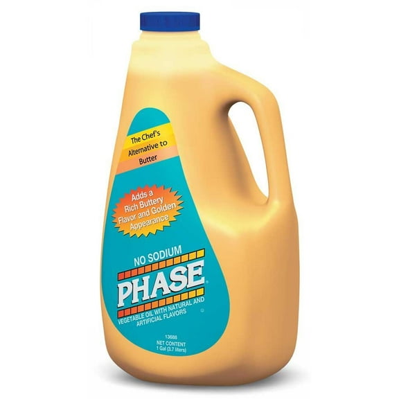 3 PACKS : Phase No Sodium Liquid Oil, 1 Gallon -- 3 Per Case