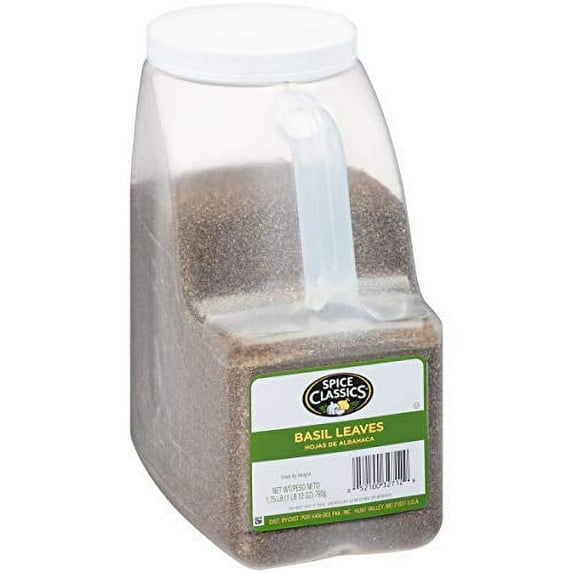 3 PACKS : Spice Classics Basil Leaves - 1.75 lb. container, 3 Per case