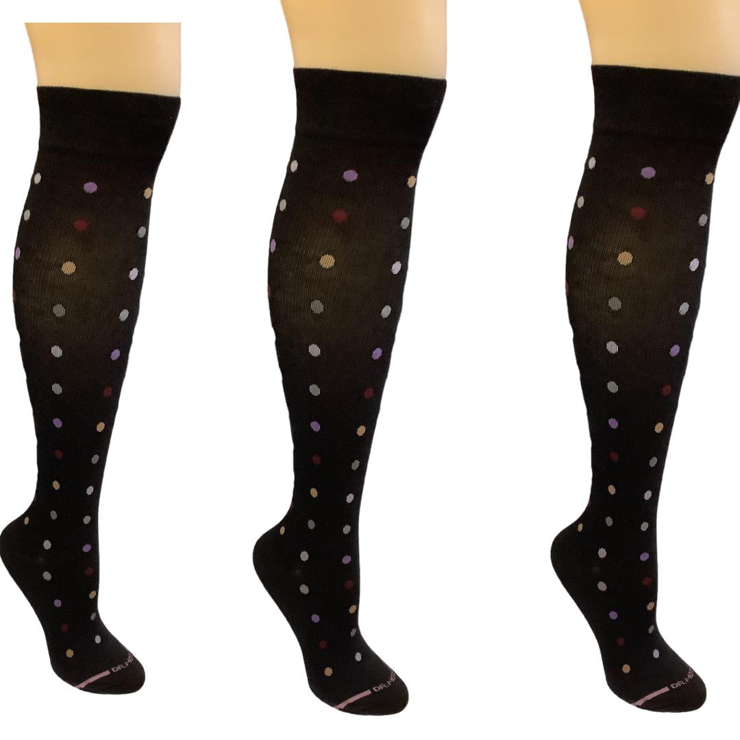 3 PAIRS WOMEN’S DR. MOTION EVERYDAY COMPRESSION KNEE HIGH SOCKS SIZE 9