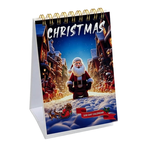 3 PC 100 Day Christmas Countdown Desk Calendars 2026 in Blue with Tear ...