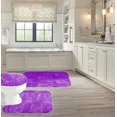 thumbnail image 1 of Gorgeous Home Linen 3-PC (#5) Purple Bathroom Bath Mat Set Includes, 1 Contour Mat, 1 Lid Toilet Cover, 1 Bath Mat Ultra Absorbent with Anti-Slip Backings, 1 of 4