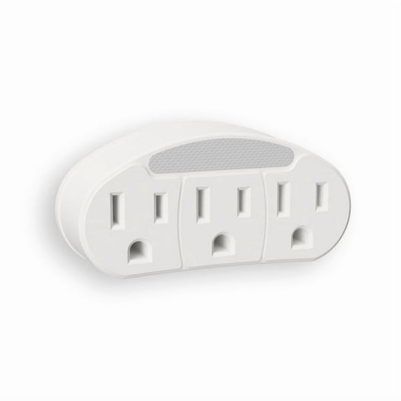 3 PC Amerelle Automatic Plug-in Incandescent Night Light w/Outlet