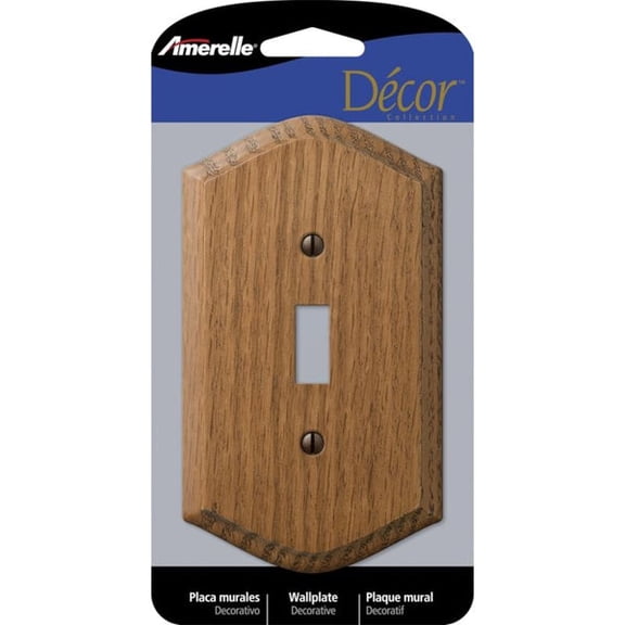 3 PC Amerelle Country Brown 1 gang Wood Toggle Wall Plate 1 pk