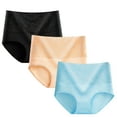 thumbnail image 1 of 3 PC Cotton Panties for Women High Waist Tummy Control Underwear Shapewear Butt Lifting Brief Panties Comfy Breathable Brief, 1 of 2