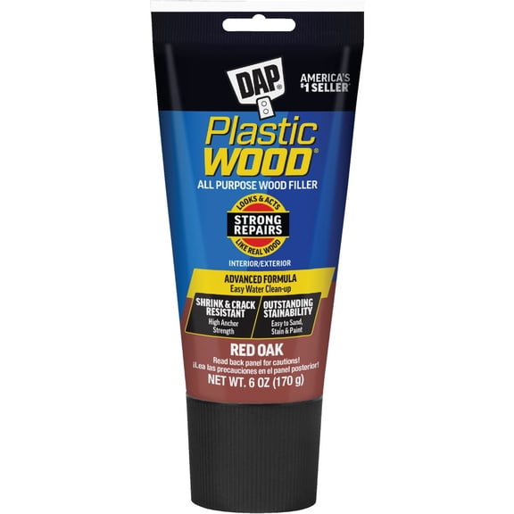 DAP Plastic Wood Wood Filler - Easy to Clean - 3 Pack, 6 oz, Brown