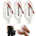 thumbnail image 1 of 3 PC Hand Sanitizer Gel Bottles Kills Germs Travel Size Sanitizer With Carabiner, 1 of 6