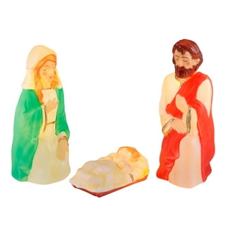 Life Size Nativity Blow Mold, good Virgin Mary with Light Cord, 40