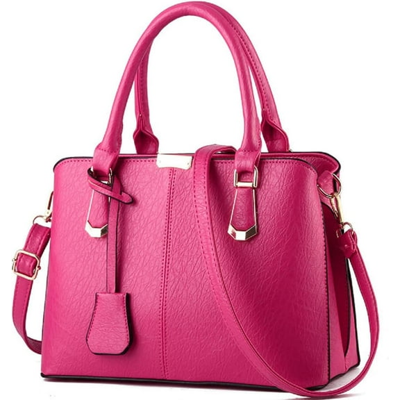 3-PC Patent Women Handbag Crossbody Bag Card Bag Shiny Faux Leather Top Handle Satchel Shoulder Tote Bag Purses