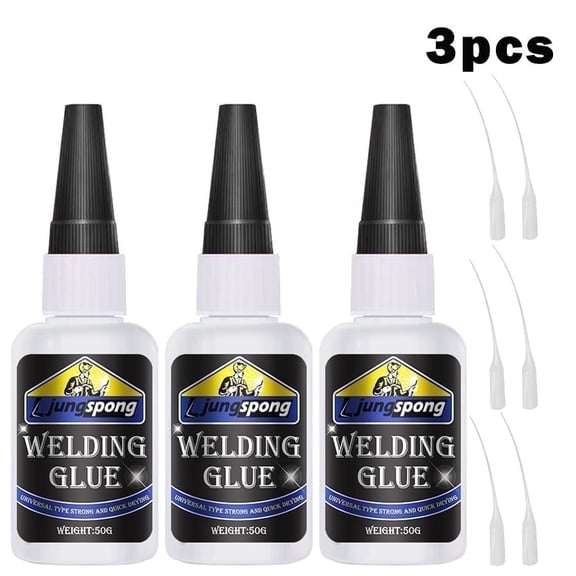 3 PC Premium Strong Welding Agent - 50ml/1pc, Oil-Based. Instantly Repair Wood, Ceramic, Plastic & Shoes. Multifunctional Glue