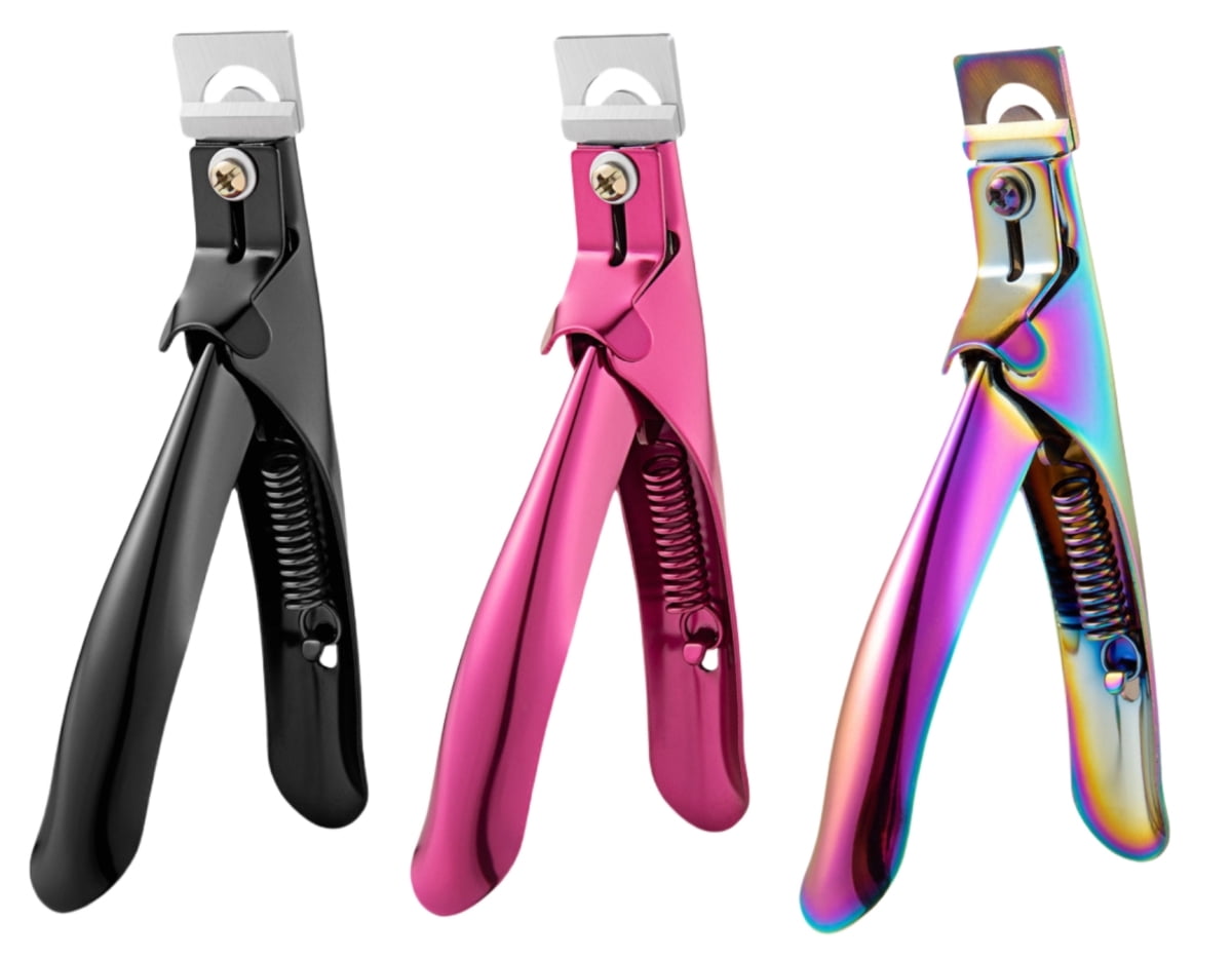 3 PC Professional Acrylic Nail Clippers Durable Stainless Steel, Titanium-Coated for Manicure & Pedicure, Versatile for All Nail Types, Ideal Gift for Nail Art Enthusiasts
