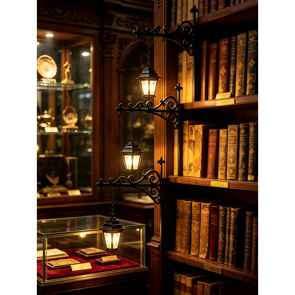 3 PC Retro Wizarding Style Library Lantern - Mystical Bookshelf Accent Light for Fantasy Novel Lovers & Collectors