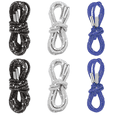 thumbnail image 1 of 3 Pairs Rhinestone Glitter Shoelaces Round Rope Drawstring Cords Bling Shiny Replacement For Trainers Jogging Bottoms And Hoodies 47.2 Inches, 1 of 6