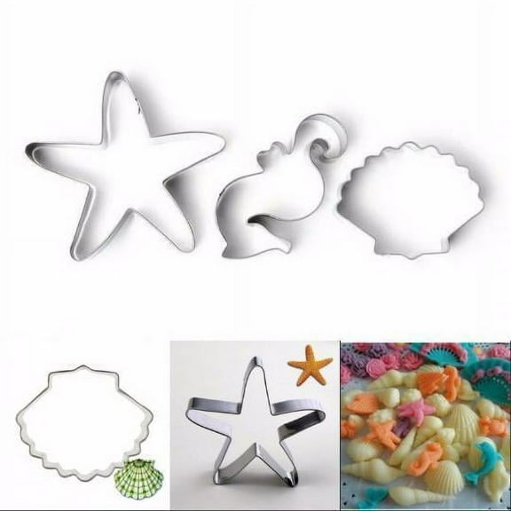 3 PC Sea Shells Cookie Cutter Set